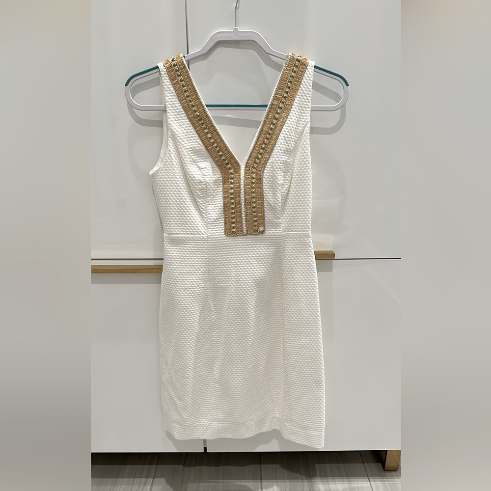 🤍🌟Lilly Pulitzer Eliot Resort White Gold Beaded🌟🤍
